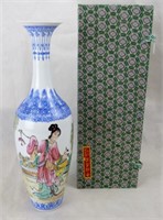 Oriental Bone China Hand Painted Porcelain Vase