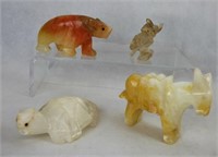 Onyx Carved Animal Figurines