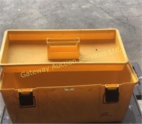 Yellow tool box empty.