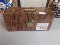Vintage Metal Storage Box. Approximately