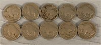 (10) US Buffalo Nickels