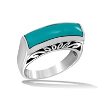 Sterling Silver Turquoise Modern Ring
