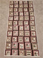 Handmade Religious Theme Quilt is 38 x 82"