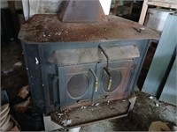 Large cast iron wood burning stove, On Site Climax