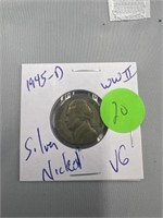 1945 D WWII SILVER NICKEL