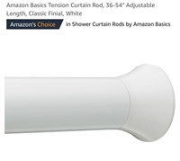 Amazon Basics Tension Curtain Rod, 36-54"