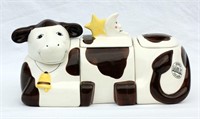 3 Piece Cow Cookie Jar Set in Very Nice Condition