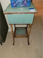Vintage Bamboo Sewing Cabinet