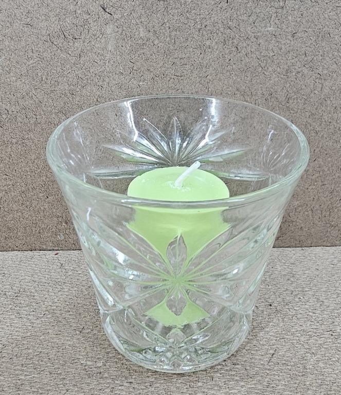 Prescut Clear Candle Holder