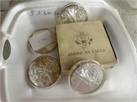 5 Silver Eagles