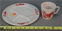 Pyrex Circus Snack Plate & Mug