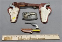 Toy Guns & Holster, Toy Beltbuckle Gun, Mini Knife