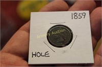 1859 INDIAN HEAD PENNY (HOLE)