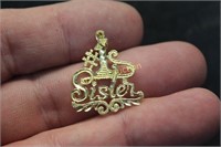 14K GOLD #1 SISTER PENDANT