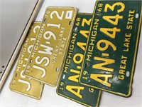 2 Sets Of Michigan License Plates