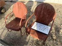 (2) Metal Lawn Chairs