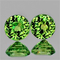 Natural Premium Green Demantoid Pair (Flawless-VVS