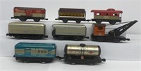 Marx toy train rolling stock