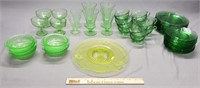 Depression Glass Collection Mostly Green