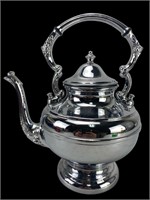 Chromium Teapot Hinged Lid Cornwell Silver Mfg