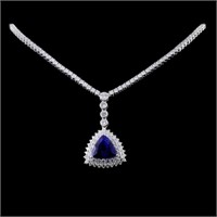 18K WG Tanzanite 7.84ct & Diamond 10.67ctw