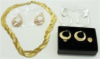3 Pairs of Earrings & a Bracelet