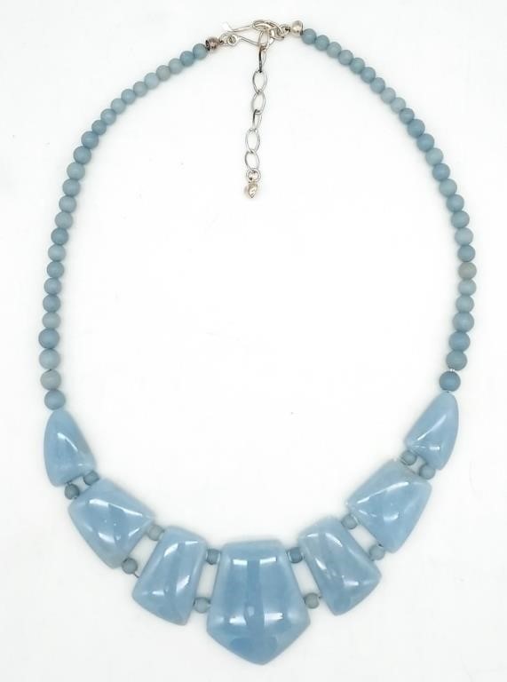 (KC) Jay King Sterling Silver Anhydrite Necklace