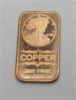 .999 Fine Copper 1oz Bar