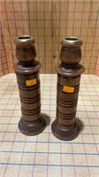 Wooden candle sticks