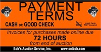 Payment Terms - Credit Cards NOT accepted!