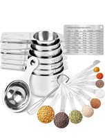 ($58) 18/8 Stainless Steel Measuring Cups