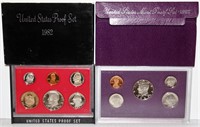 2 US Mint Proof Sets 1982, 1992