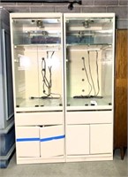 Pair Broyhill Lighted Display Cabinets