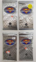 4 1994 SUPERMAN SKYBOX UNOPENED CARD PACKS