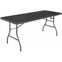 E5662  Cosco 6 Foot Centerfold Folding Table, Blac