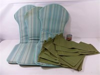 Coussins et tissus pour chaises d'extérieur