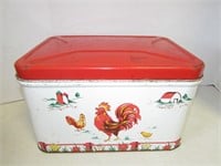 Vintage Tin Rooster "Bread Box" Measurements are