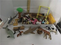 FIGURINES large lot of animals farm ocean zoo toys
