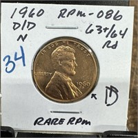 1960-D/D MEMORIAL PENNY CENT RPM-086