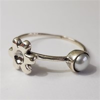 Silver Freshwater Pearl Ring