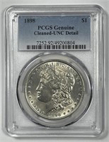 1898 Morgan Silver $1 PCGS UNC details