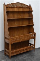Wood Country 4-Tiered Kitchen Display Cabinet
