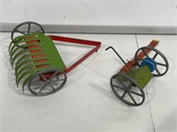 Tin Toy Model Farm Implements