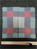 Vintage polka dot handkerchief, 12" x 13"