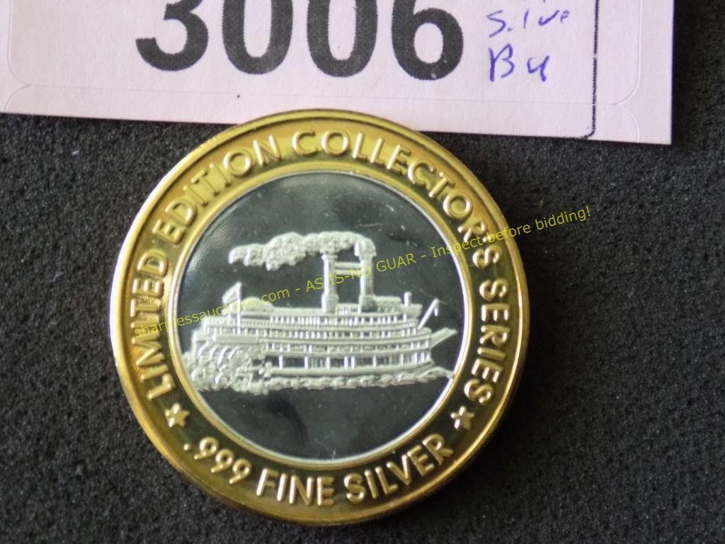 .999 fine silver Casino token coin