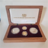 1988 Silver Dollar and $5 Gold four (4) coin sets