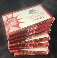 Eight (8) Silver Proof Sets 2000 through 2007