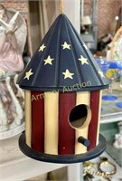 RED/ WHITE/ BLUE BIRD HOUSE