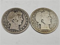 1895 Silver Barber Half Dollar Coins