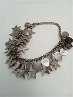 3- Silver Charm Bracelets